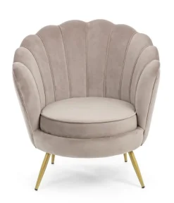 Clearance Bizzotto POLTRONA IN VELLUTO GRIGIO CHIARO - GILIOLA