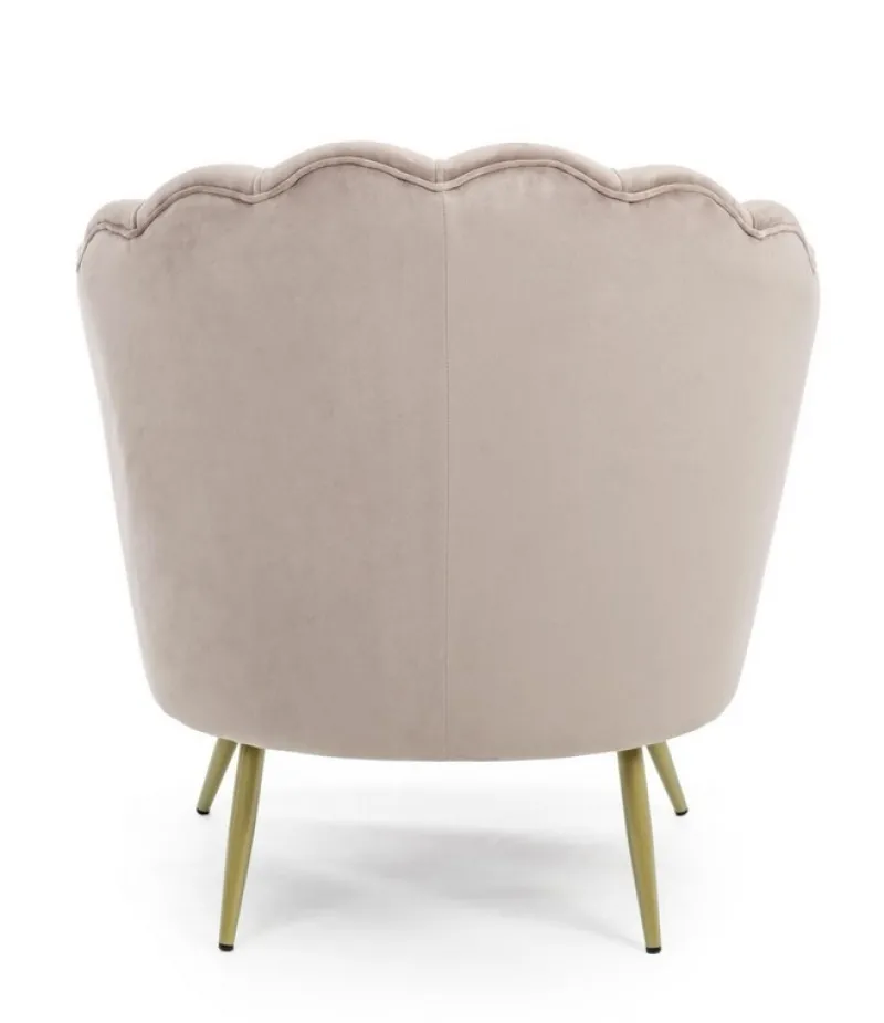 Clearance Bizzotto POLTRONA IN VELLUTO GRIGIO CHIARO - GILIOLA