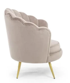 Clearance Bizzotto POLTRONA IN VELLUTO GRIGIO CHIARO - GILIOLA