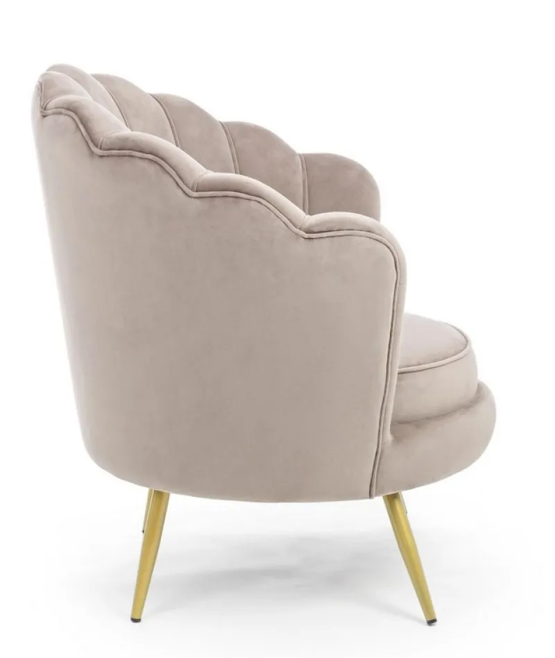 Clearance Bizzotto POLTRONA IN VELLUTO GRIGIO CHIARO - GILIOLA