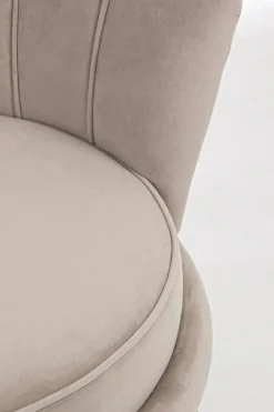 Clearance Bizzotto POLTRONA IN VELLUTO GRIGIO CHIARO - GILIOLA