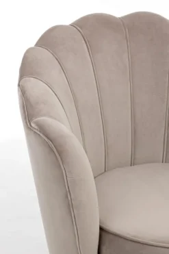 Clearance Bizzotto POLTRONA IN VELLUTO GRIGIO CHIARO - GILIOLA