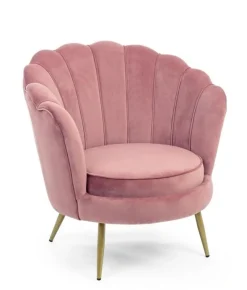 Discount Bizzotto POLTRONA IN VELLUTO ROSA ANTICO - GILIOLA