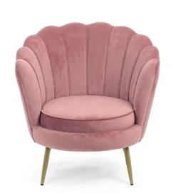 Discount Bizzotto POLTRONA IN VELLUTO ROSA ANTICO - GILIOLA