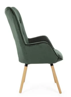 Best Bizzotto POLTRONA IN VELLUTO VERDE BOSCO - JULIET