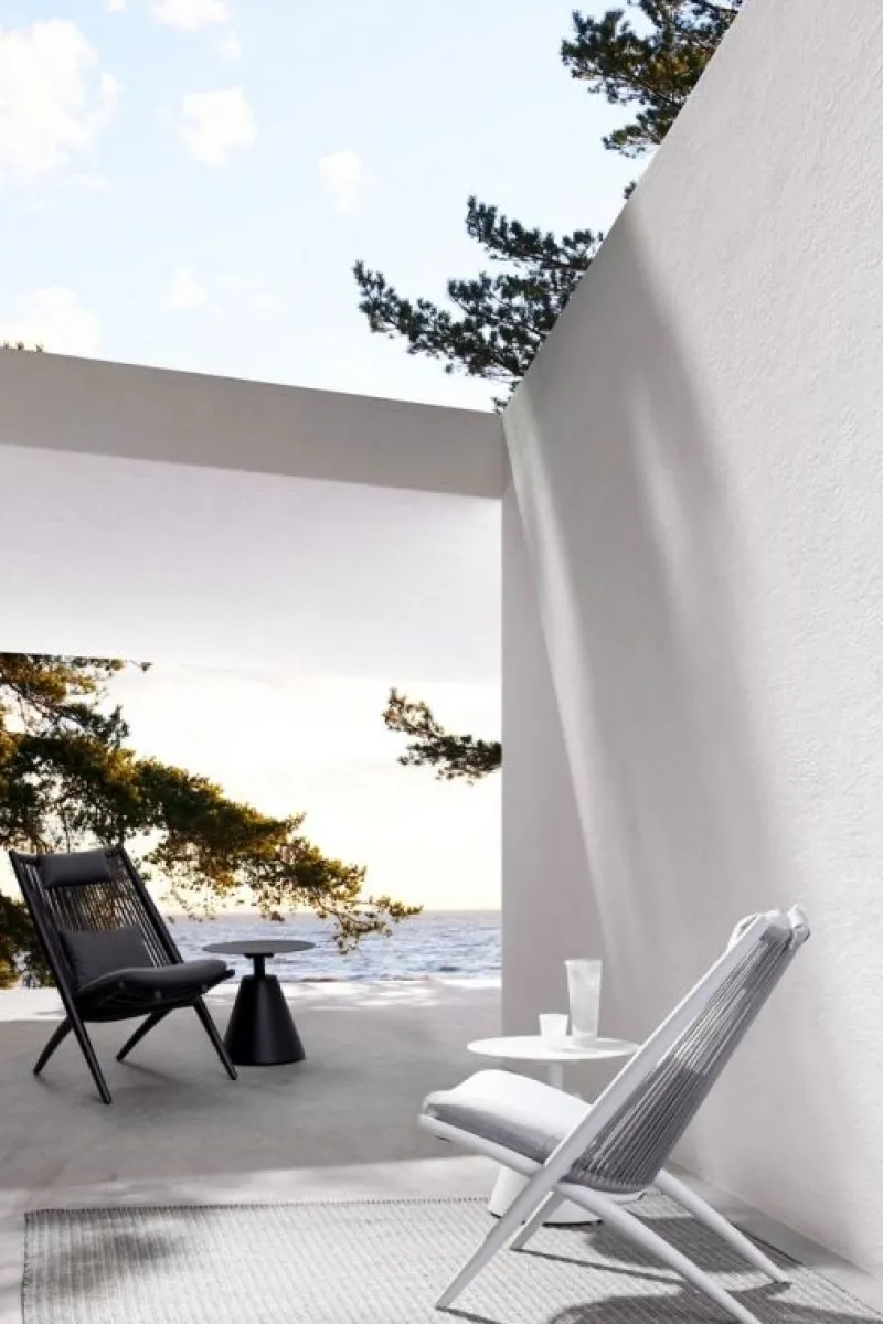 Sale Bizzotto POLTRONA LOUNGE IN CORDA PER ESTERNO NERO XK0Y - ALOHA NEW