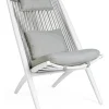 Outlet Bizzotto POLTRONA LOUNGE IN CORDA PER ESTERNO BIANCA XK03 - ALOHA NEW