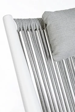 Outlet Bizzotto POLTRONA LOUNGE IN CORDA PER ESTERNO BIANCA XK03 - ALOHA NEW