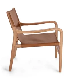 Hot Bizzotto POLTRONA LOUNGE IN PELLE COGNAC - CAROLINE