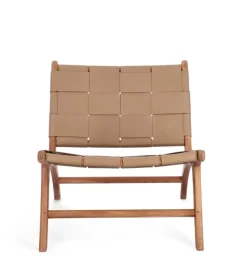 Online Bizzotto POLTRONA LOUNGE IN PELLE TORTORA - JOANNA