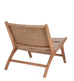 Online Bizzotto POLTRONA LOUNGE IN PELLE TORTORA - JOANNA