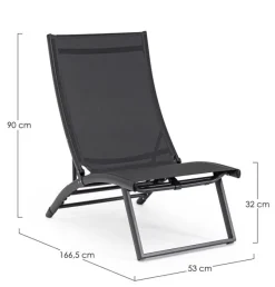 Hot Bizzotto POLTRONA LOUNGE RECLINABILE GRIGIO SCURO - TAYLOR