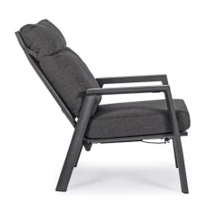 New Bizzotto POLTRONA RECLINABILE IN ALLUMINIO ANTRACITE JX55 - KLEDI