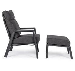New Bizzotto POLTRONA RECLINABILE IN ALLUMINIO ANTRACITE JX55 - KLEDI