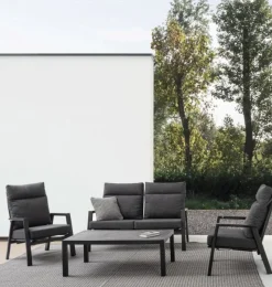 New Bizzotto POLTRONA RECLINABILE IN ALLUMINIO ANTRACITE JX55 - KLEDI