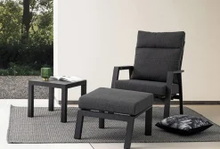 New Bizzotto POLTRONA RECLINABILE IN ALLUMINIO ANTRACITE JX55 - KLEDI