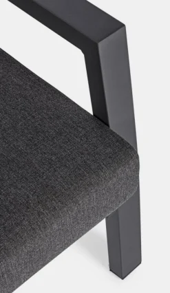 New Bizzotto POLTRONA RECLINABILE IN ALLUMINIO ANTRACITE JX55 - KLEDI