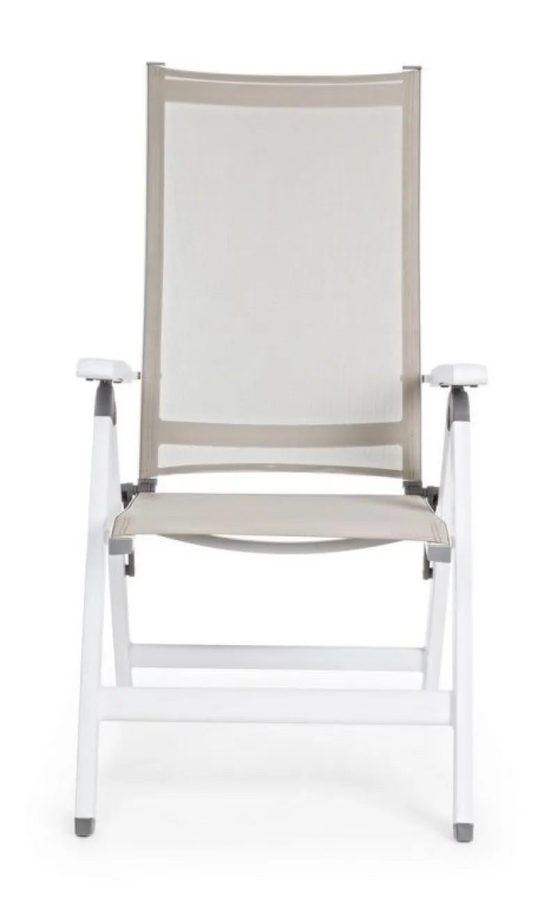 Online Bizzotto POLTRONA RECLINABILE IN ALLUMINIO PIEGHEVOLE BIANCA - CRUISE