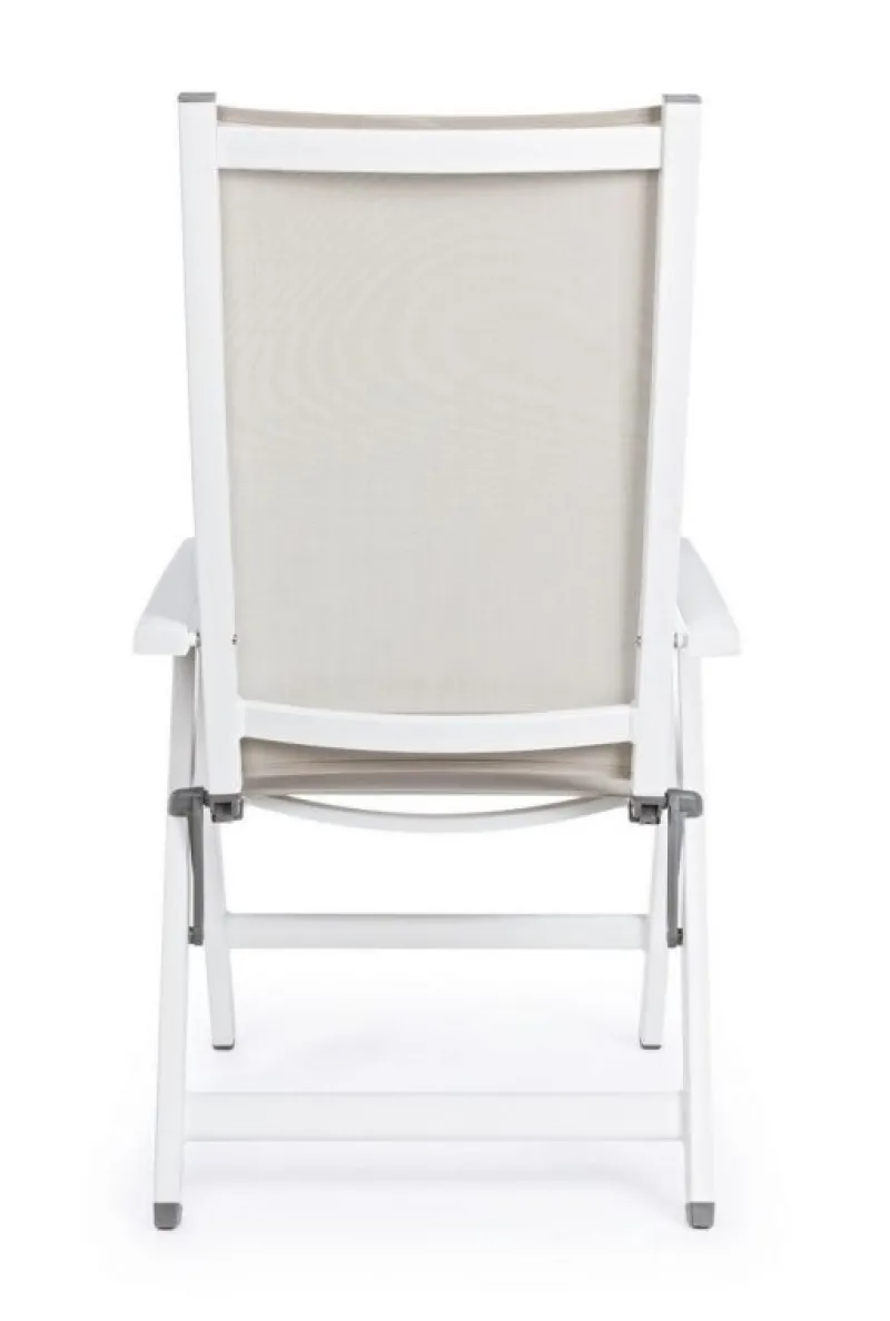 Online Bizzotto POLTRONA RECLINABILE IN ALLUMINIO PIEGHEVOLE BIANCA - CRUISE