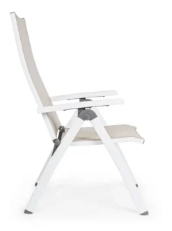 Online Bizzotto POLTRONA RECLINABILE IN ALLUMINIO PIEGHEVOLE BIANCA - CRUISE