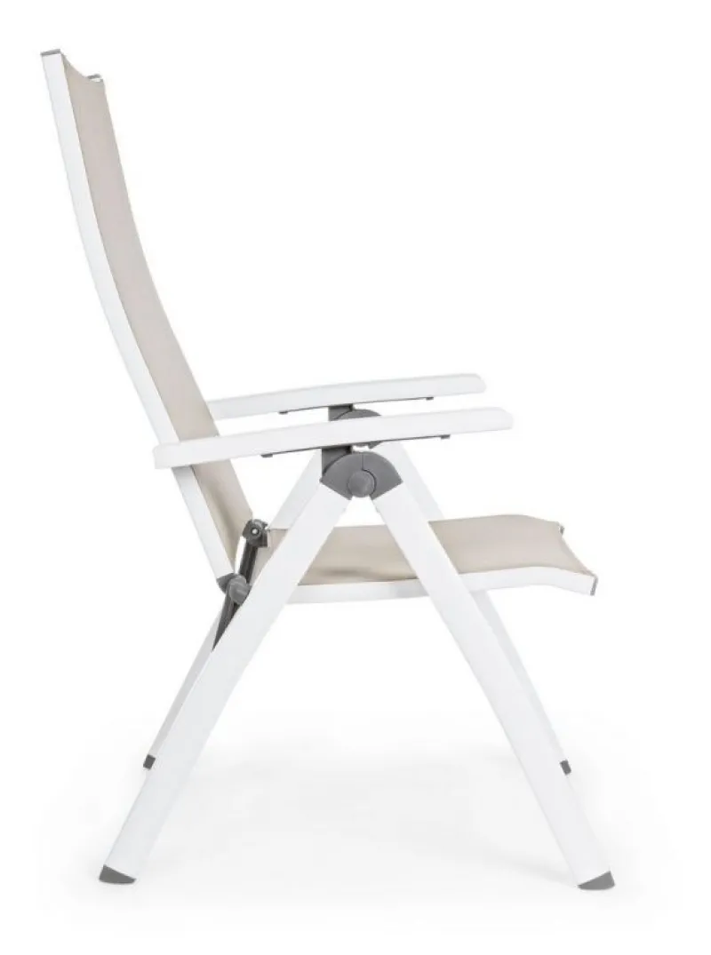 Online Bizzotto POLTRONA RECLINABILE IN ALLUMINIO PIEGHEVOLE BIANCA - CRUISE