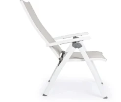 Online Bizzotto POLTRONA RECLINABILE IN ALLUMINIO PIEGHEVOLE BIANCA - CRUISE
