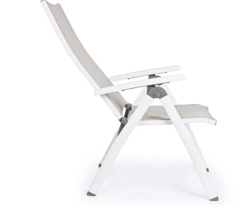 Online Bizzotto POLTRONA RECLINABILE IN ALLUMINIO PIEGHEVOLE BIANCA - CRUISE