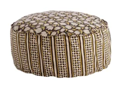 Outlet Bizzotto POUF CALAIS NERO C-TULIPANO-ROMBO D65X25