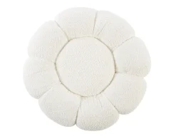 Outlet Bizzotto POUF EFFETTO BOUCLE' BIANCO - FLOREL
