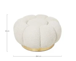 Hot Bizzotto POUF EFFETTO BOUCLE' NATURALE - FLOREL