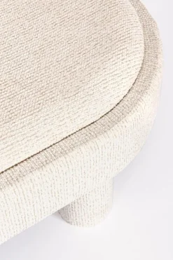 Discount Bizzotto POUF TANYA C-VASS OVALE BIANCO