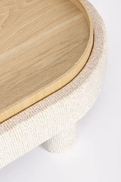 Discount Bizzotto POUF TANYA C-VASS OVALE BIANCO