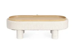 Discount Bizzotto POUF TANYA C-VASS OVALE BIANCO