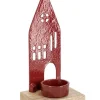 Best Bizzotto P.TEALIGHT 1P CORNWALL CASA ROSSO H19