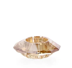 Bizzotto P.TEALIGHT 1P ELDRID VT AMBRA D9X3,3H