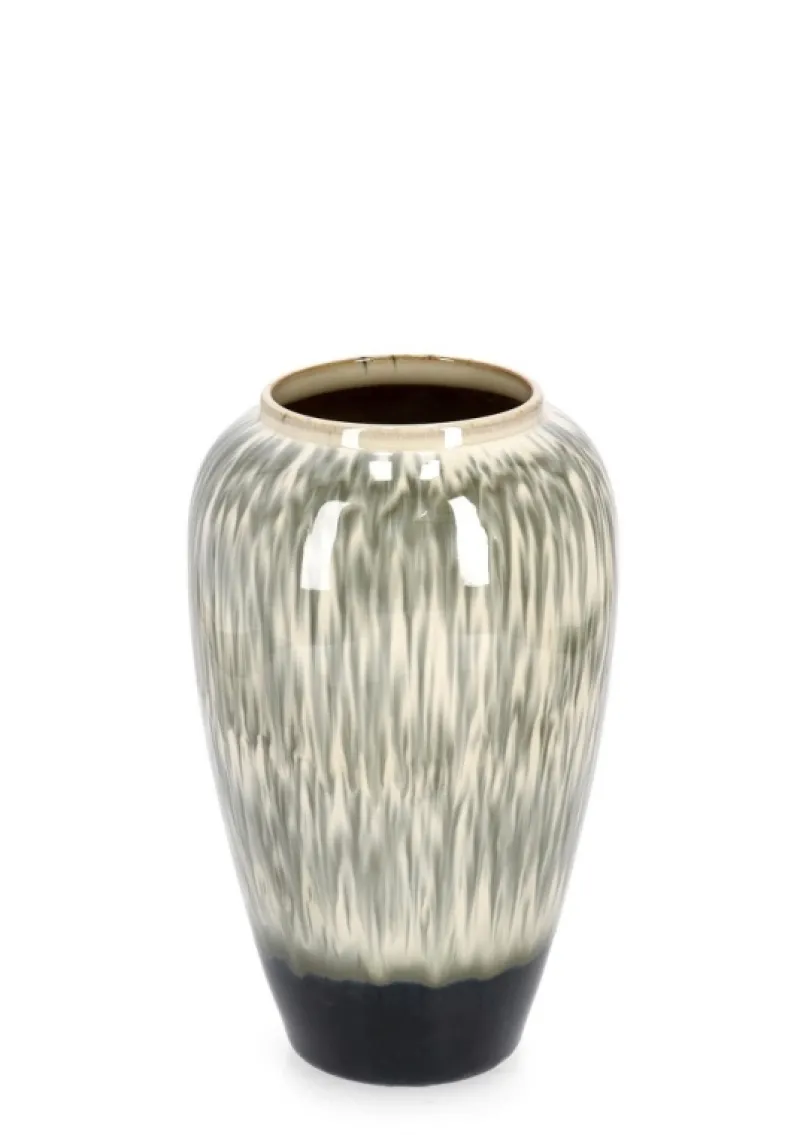 Discount Bizzotto P.VASO COIRA BOMBATO BEIGE MELANGE H40