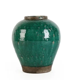 New Bizzotto P.VASO RUNE TERRACOTTA VERDE H28,5