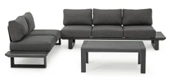 New Bizzotto SALOTTO ANGOLARE IN ALLUMINIO ANTRACITE CX23 - KONNOR