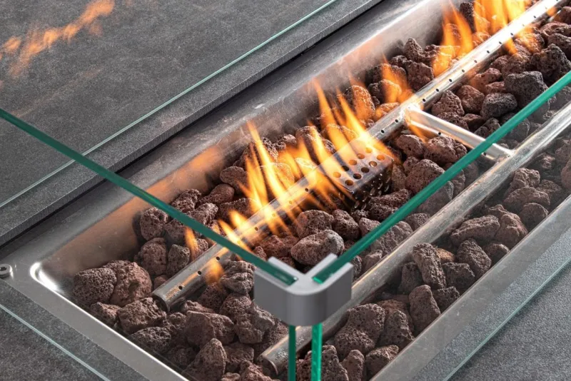 Clearance Bizzotto SALOTTO ANGOLARE IN ALLUMINIO ANTRACITE PG61 - HENDRIX