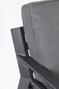 Clearance Bizzotto SALOTTO ANGOLARE IN ALLUMINIO ANTRACITE PG61 - HENDRIX