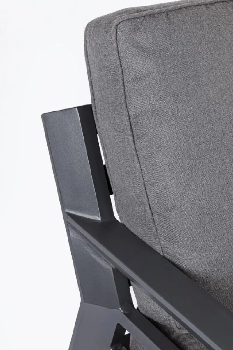 Clearance Bizzotto SALOTTO ANGOLARE IN ALLUMINIO ANTRACITE PG61 - HENDRIX