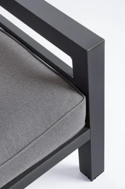 Clearance Bizzotto SALOTTO ANGOLARE IN ALLUMINIO ANTRACITE PG61 - HENDRIX