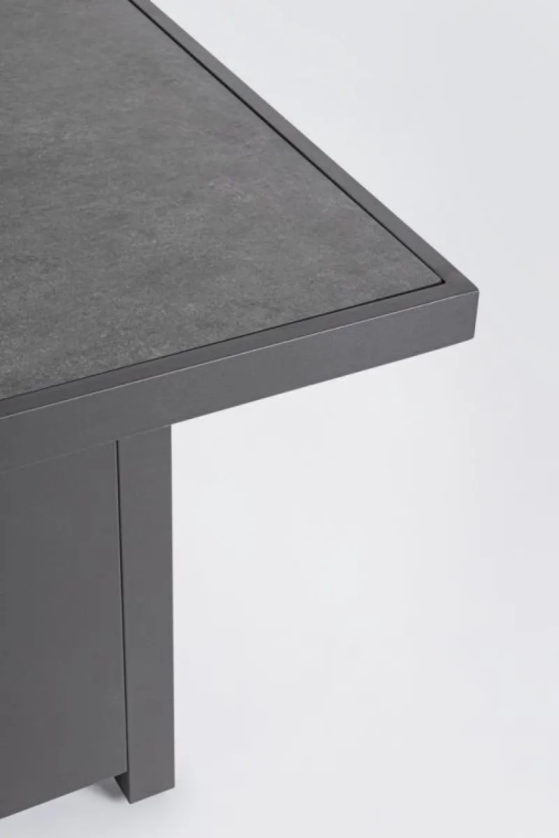 Clearance Bizzotto SALOTTO ANGOLARE IN ALLUMINIO ANTRACITE PG61 - HENDRIX