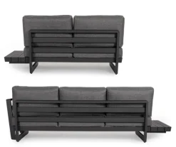 Clearance Bizzotto SALOTTO ANGOLARE IN ALLUMINIO ANTRACITE WG21 - INFINITY