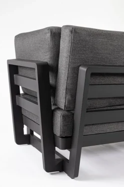 Clearance Bizzotto SALOTTO ANGOLARE IN ALLUMINIO ANTRACITE WG21 - INFINITY