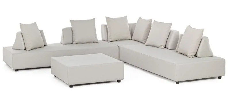 Hot Bizzotto SALOTTO ANGOLARE IN TESSUTO PER ESTERNO COLOR SABBIA - PIPER