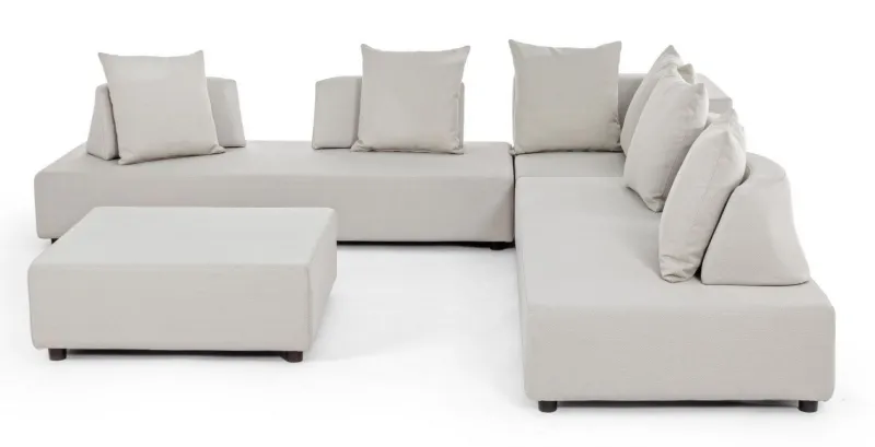 Hot Bizzotto SALOTTO ANGOLARE IN TESSUTO PER ESTERNO COLOR SABBIA - PIPER