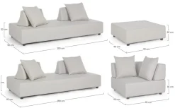 Hot Bizzotto SALOTTO ANGOLARE IN TESSUTO PER ESTERNO COLOR SABBIA - PIPER