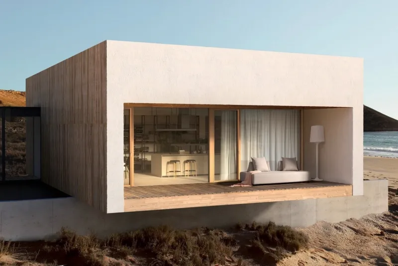 Hot Bizzotto SALOTTO ANGOLARE IN TESSUTO PER ESTERNO COLOR SABBIA - PIPER