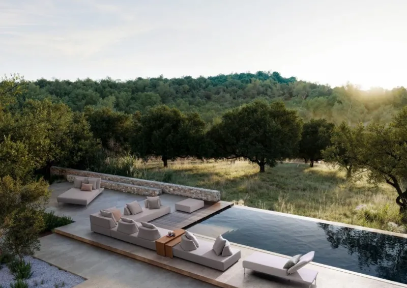 Hot Bizzotto SALOTTO ANGOLARE IN TESSUTO PER ESTERNO COLOR SABBIA - PIPER